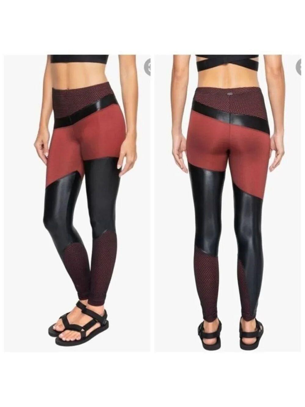 KORAL DEUCES SHANTUNG HIGH RISE LEGGING - VERMELHO/BLACK